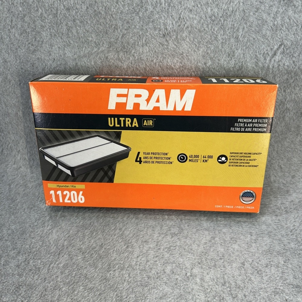 FRAM Ultra Premium Air Filter 11206 Hyundai Kia Orange Black New OS